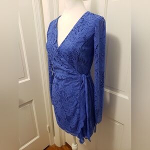 Lilly Pulitzer Tiki Wrap Romper "Beckon Blue" Size Small